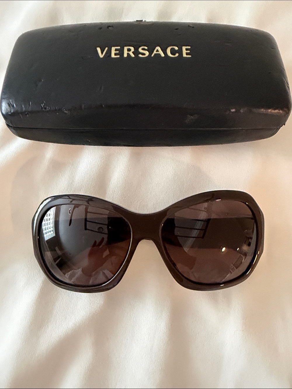 Versace Women’s Brown Gradient Oversized Sunglasses